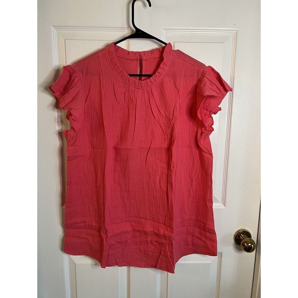 Women’s Pink Sleeveless Blouse Size XL NWOT - Picture 1 of 10